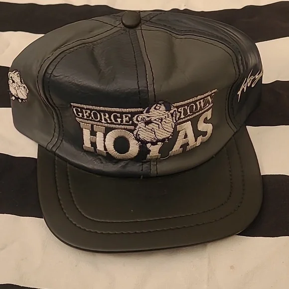 Georgetown Hoyas vintage leather hat ball cap - Picture 1 of 4